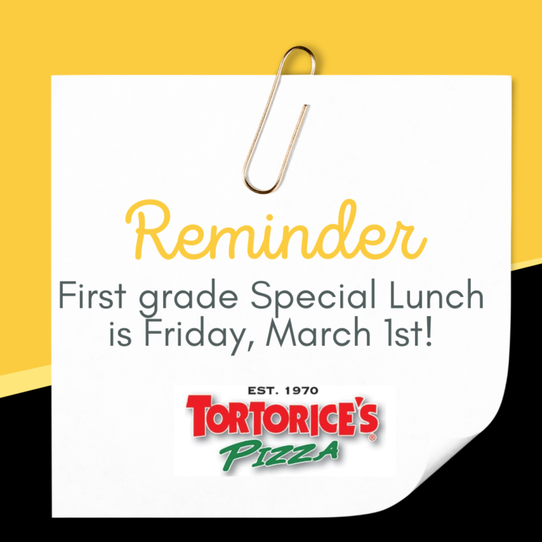 Reminder: Special Lunch 3/1