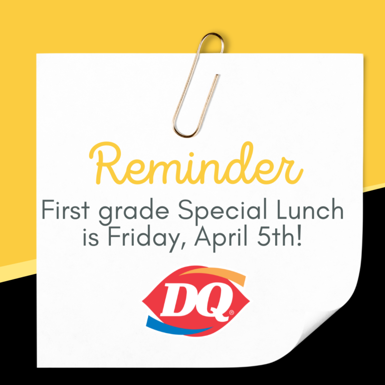 Reminder: Special Lunch 4/5