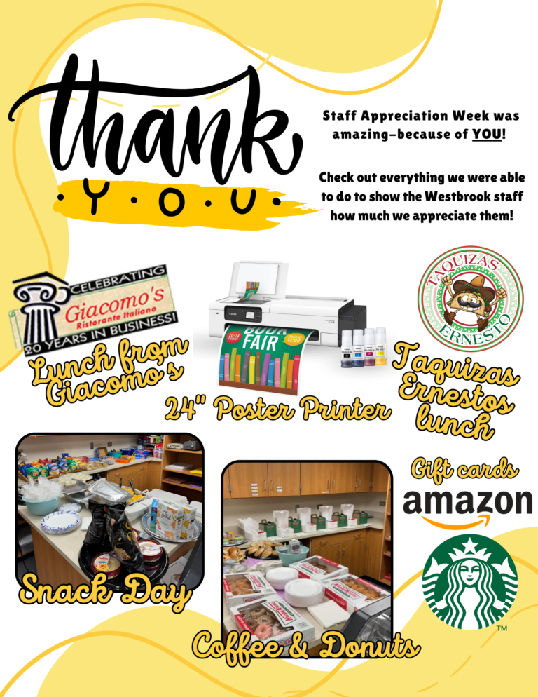 Thank you for your support during Staff Appreciation Week!